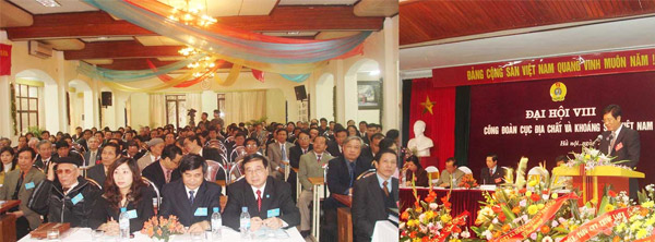 Đại hội đại biểu Công đoàn Cục Địa chất và Khoáng sản Việt Nam khóa VIII nhiệm kỳ 2008 - 2013.